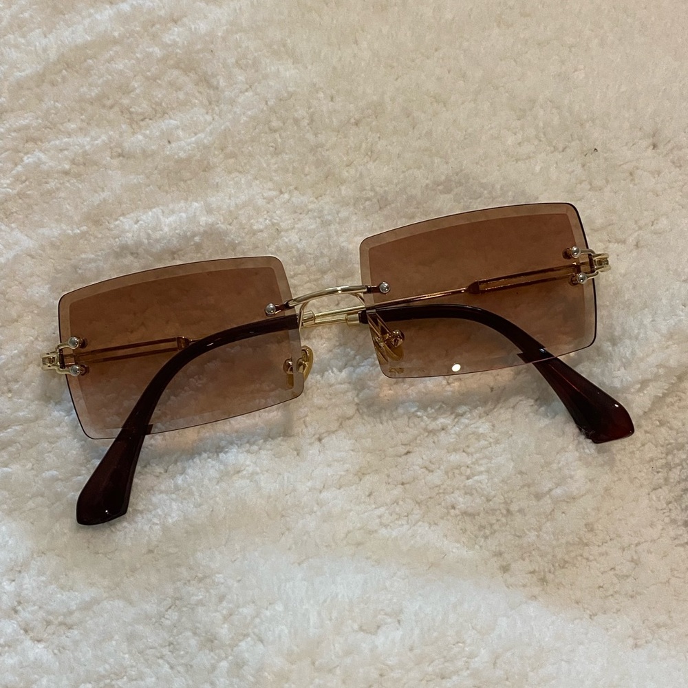 Y2K rimless sunglasses
